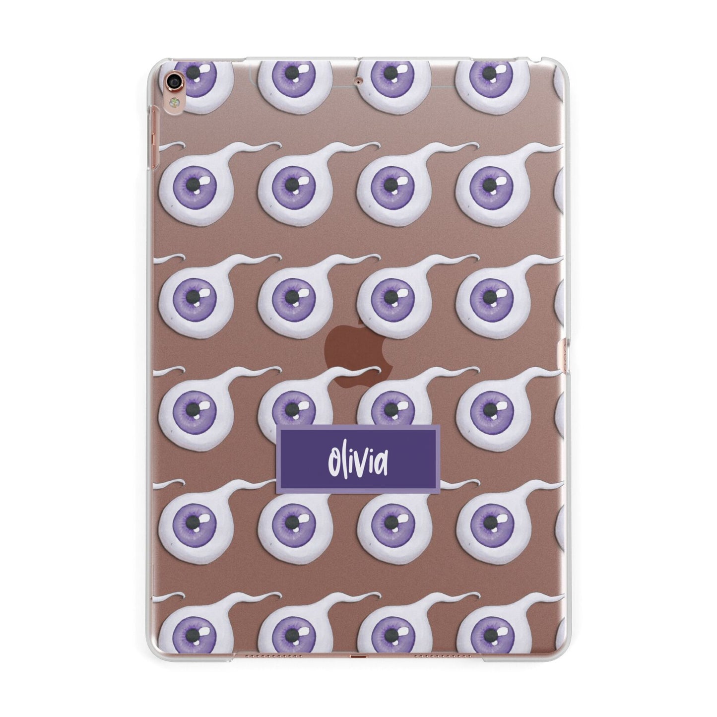 Purple Eyeballs Custom Halloween Apple iPad Rose Gold Case