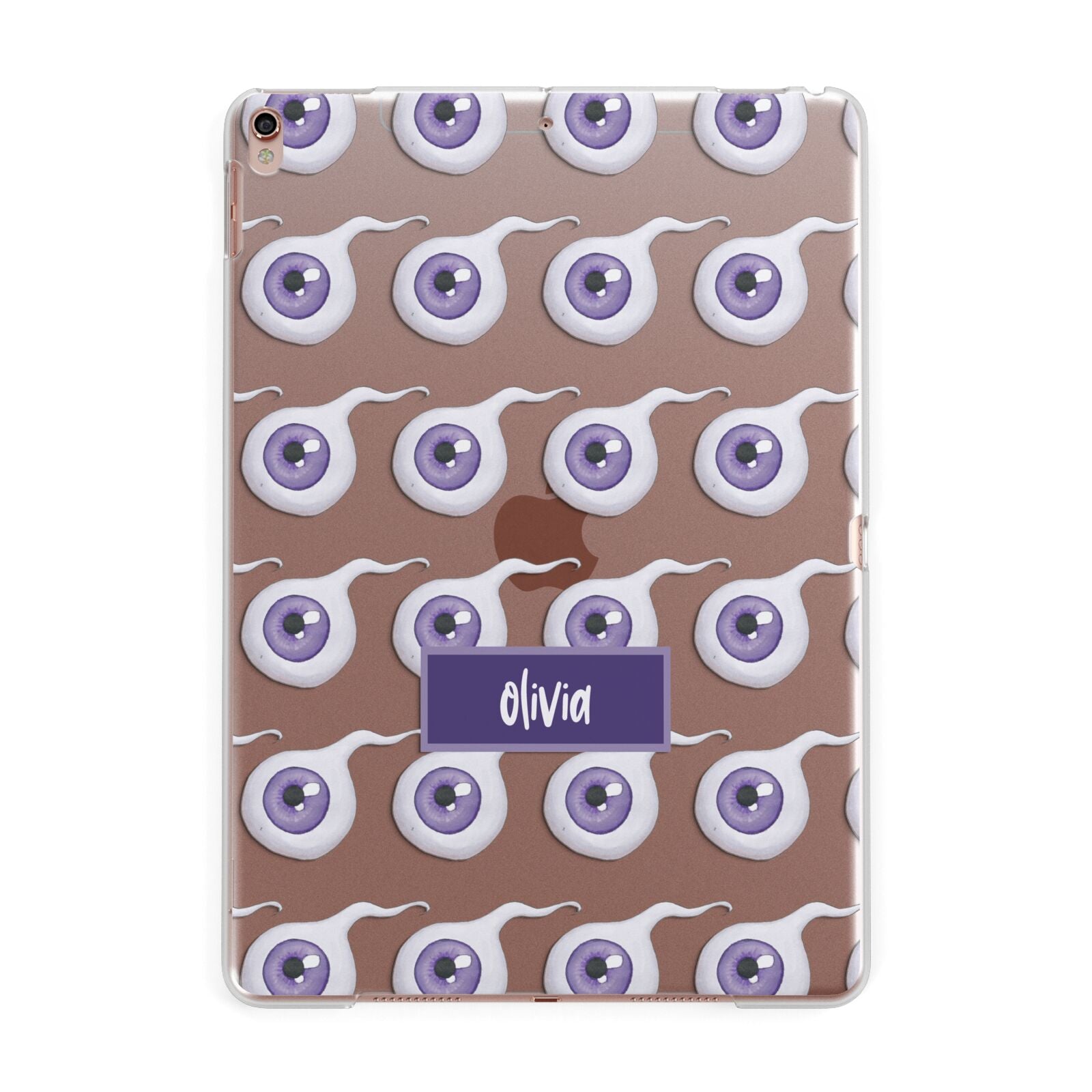 Purple Eyeballs Custom Halloween Apple iPad Rose Gold Case
