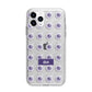 Purple Eyeballs Custom Halloween Apple iPhone 11 Pro Max in Silver with Bumper Case