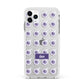 Purple Eyeballs Custom Halloween Apple iPhone 11 Pro Max in Silver with White Impact Case