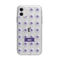Purple Eyeballs Custom Halloween Apple iPhone 11 in White with Bumper Case