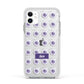 Purple Eyeballs Custom Halloween Apple iPhone 11 in White with White Impact Case