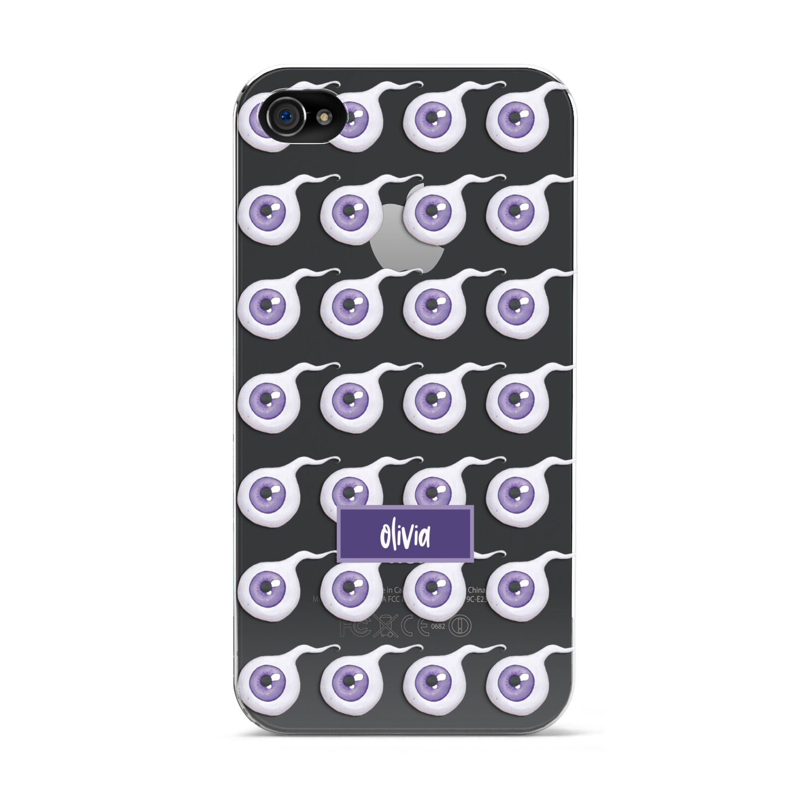 Purple Eyeballs Custom Halloween Apple iPhone 4s Case