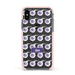 Purple Eyeballs Custom Halloween Apple iPhone Xs Impact Case Pink Edge on Black Phone
