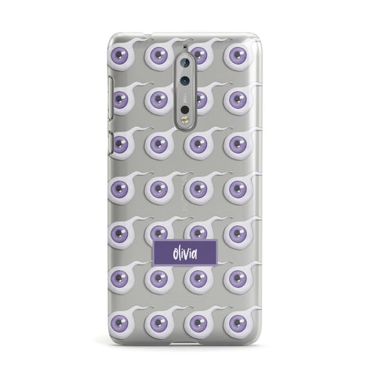 Purple Eyeballs Custom Halloween Nokia Case