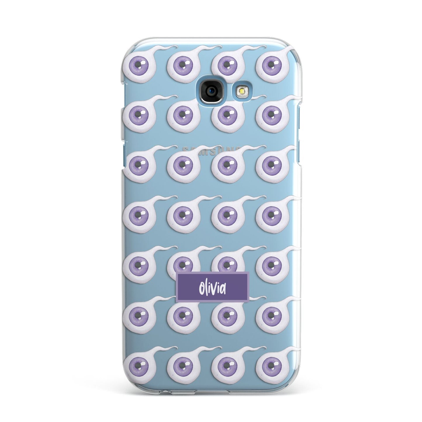 Purple Eyeballs Custom Halloween Samsung Galaxy A7 2017 Case