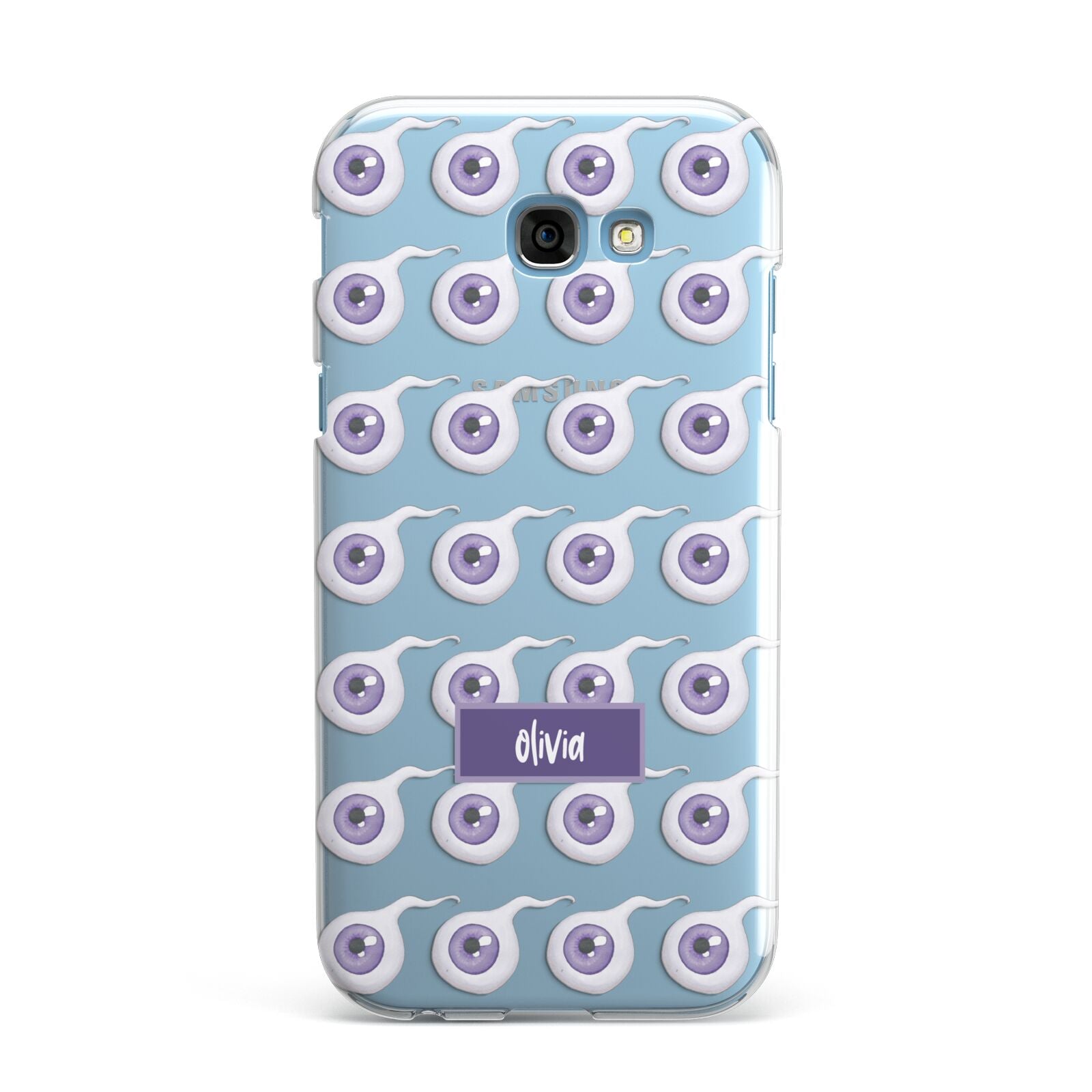 Purple Eyeballs Custom Halloween Samsung Galaxy A7 2017 Case