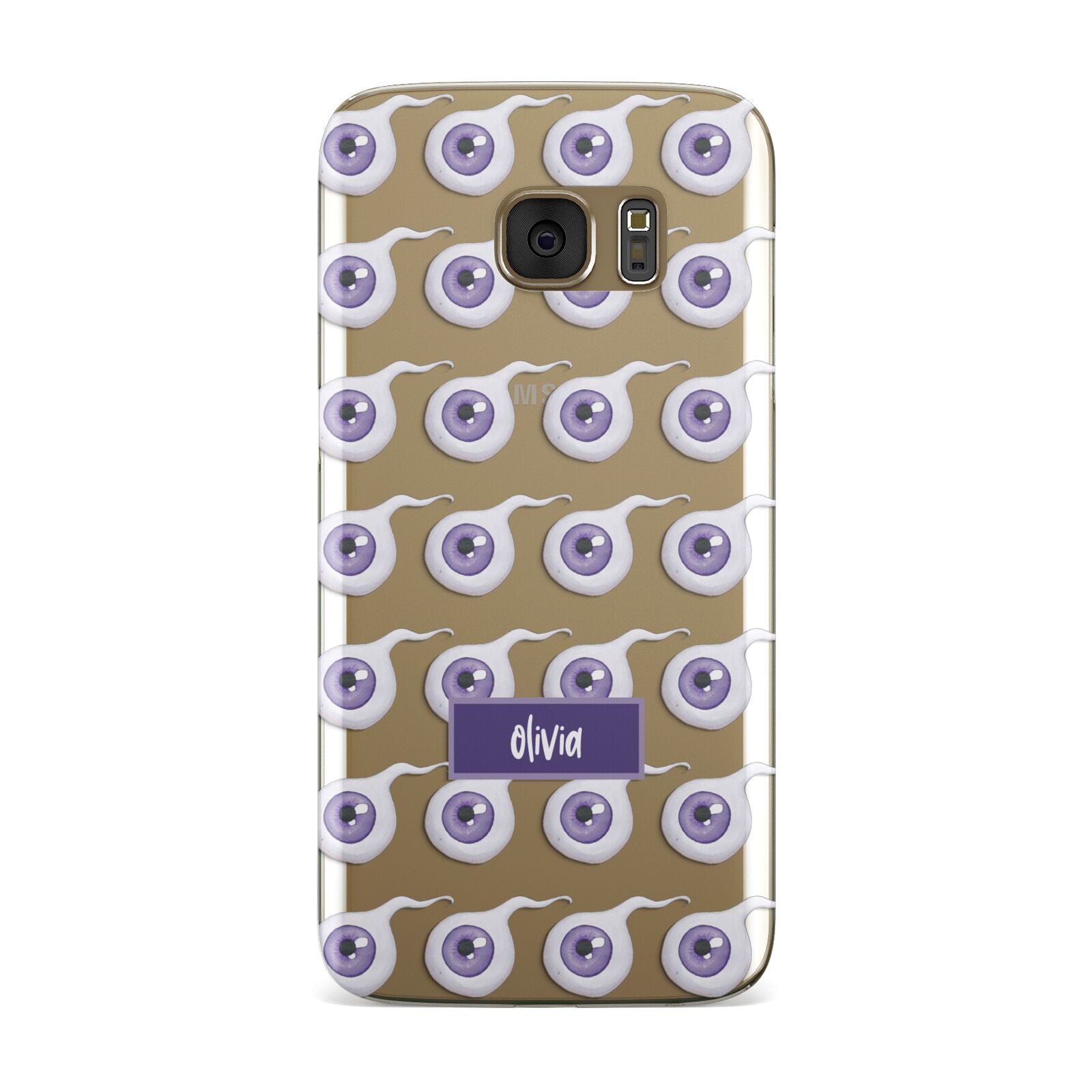 Purple Eyeballs Custom Halloween Samsung Galaxy Case