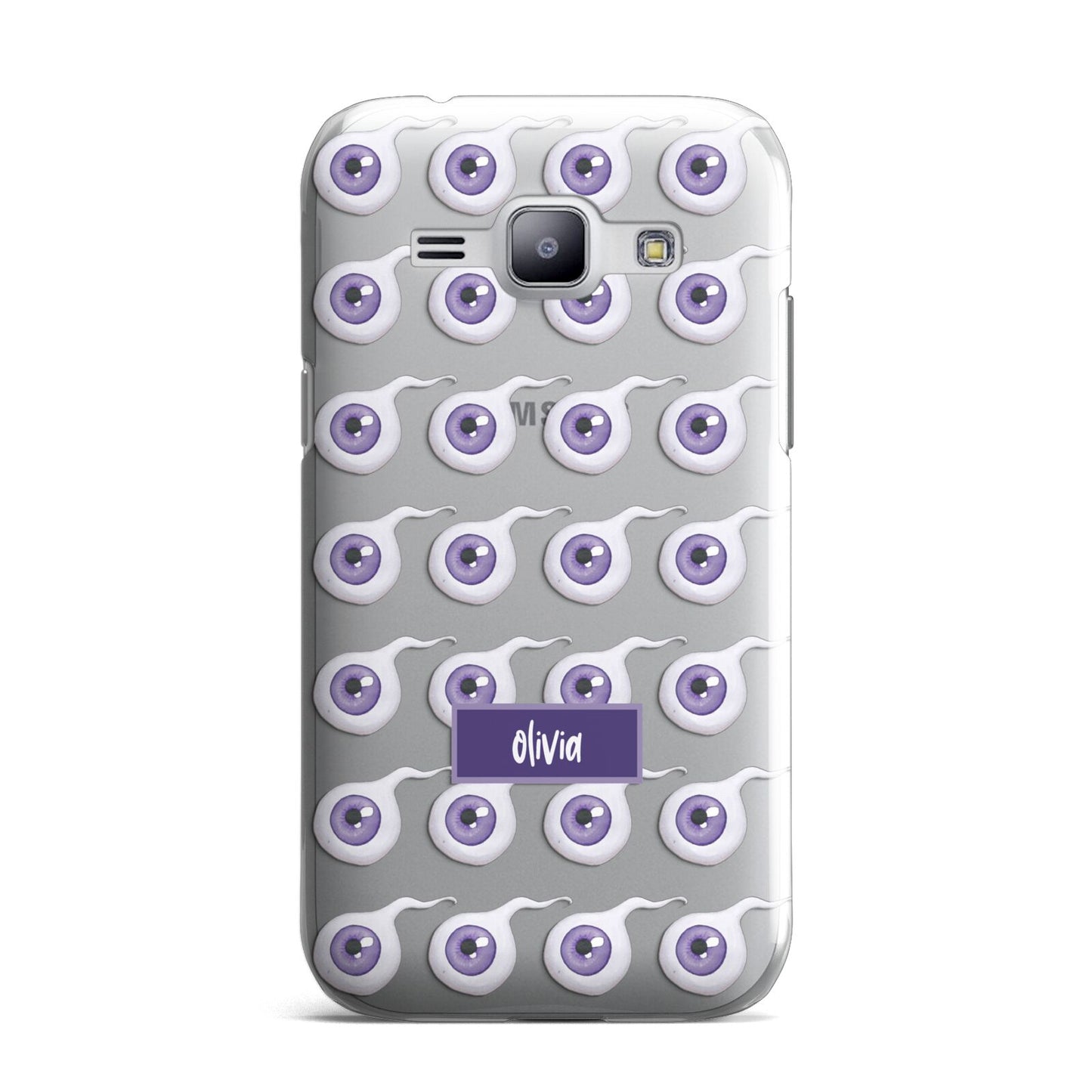 Purple Eyeballs Custom Halloween Samsung Galaxy J1 2015 Case