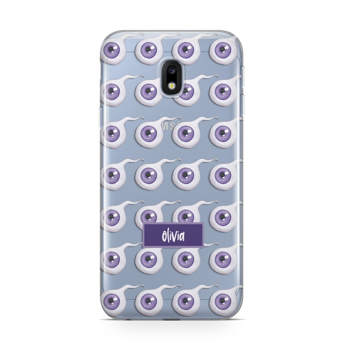 Purple Eyeballs Custom Halloween Samsung Galaxy J3 2017 Case