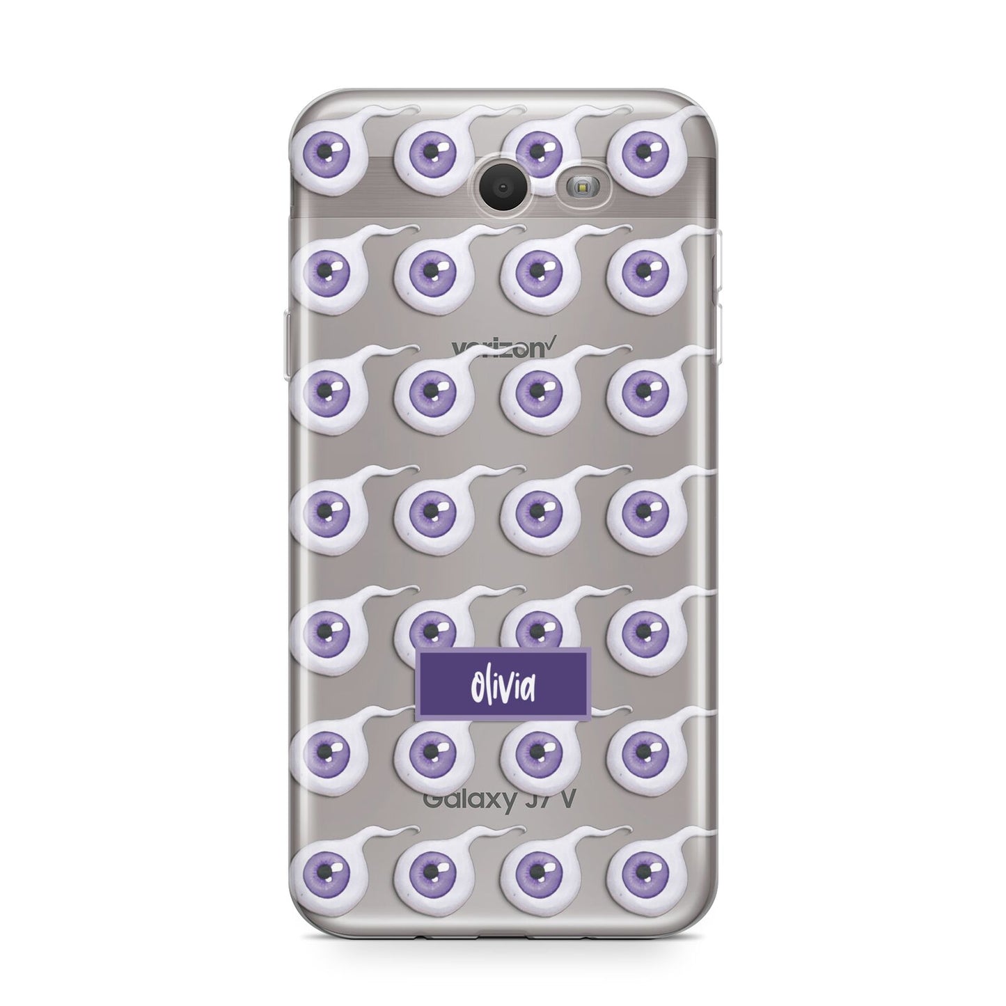 Purple Eyeballs Custom Halloween Samsung Galaxy J7 2017 Case