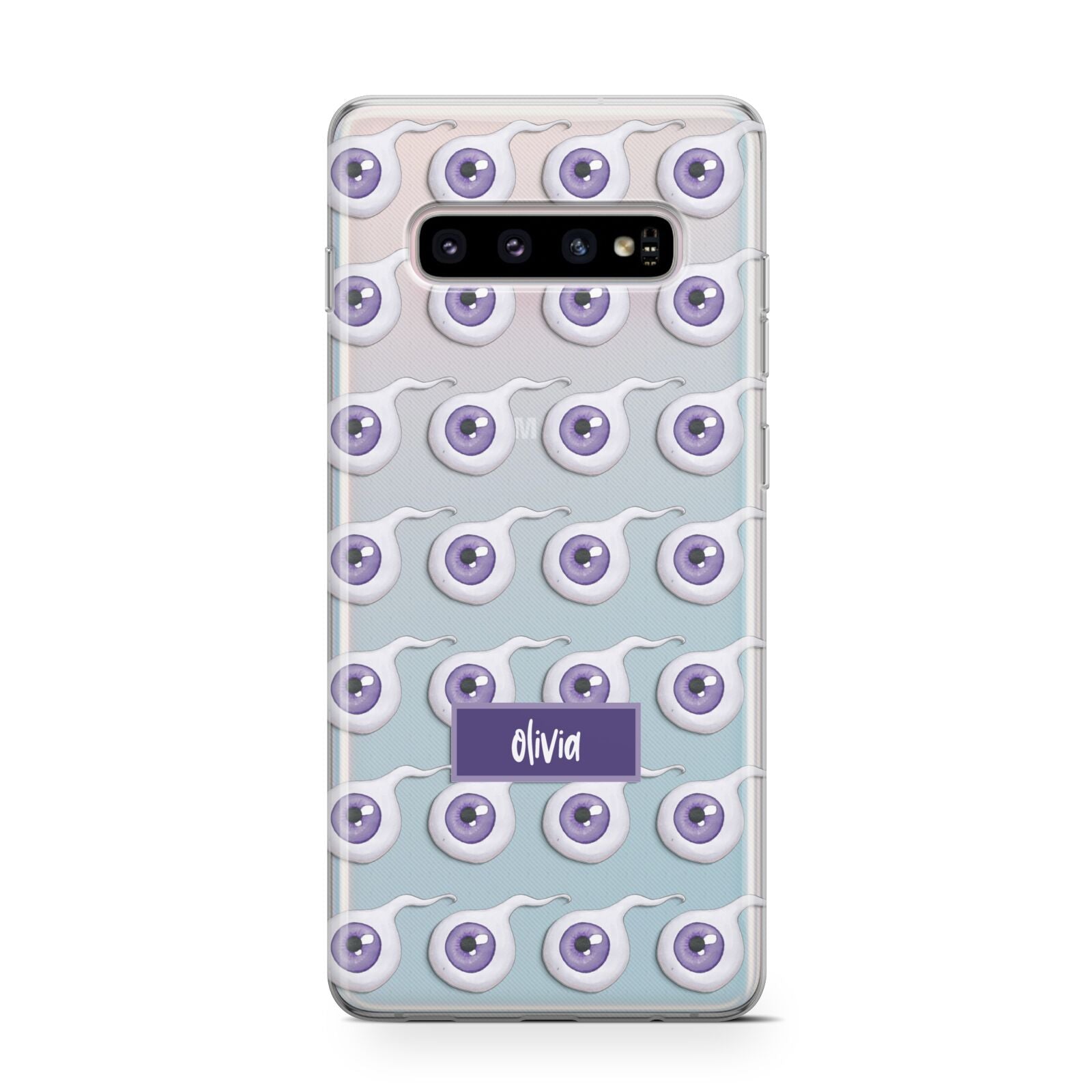 Purple Eyeballs Custom Halloween Samsung Galaxy S10 Case