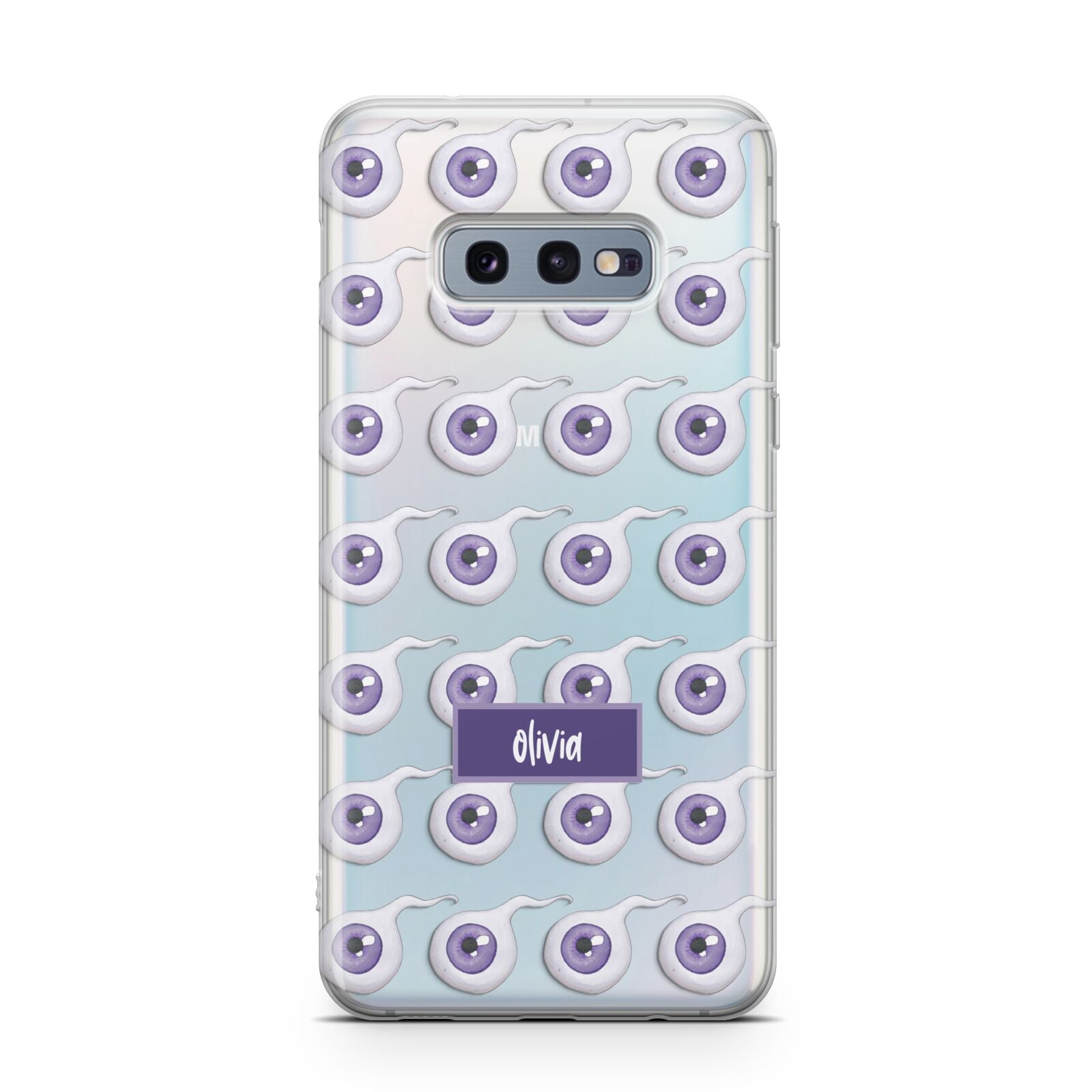 Purple Eyeballs Custom Halloween Samsung Galaxy S10E Case
