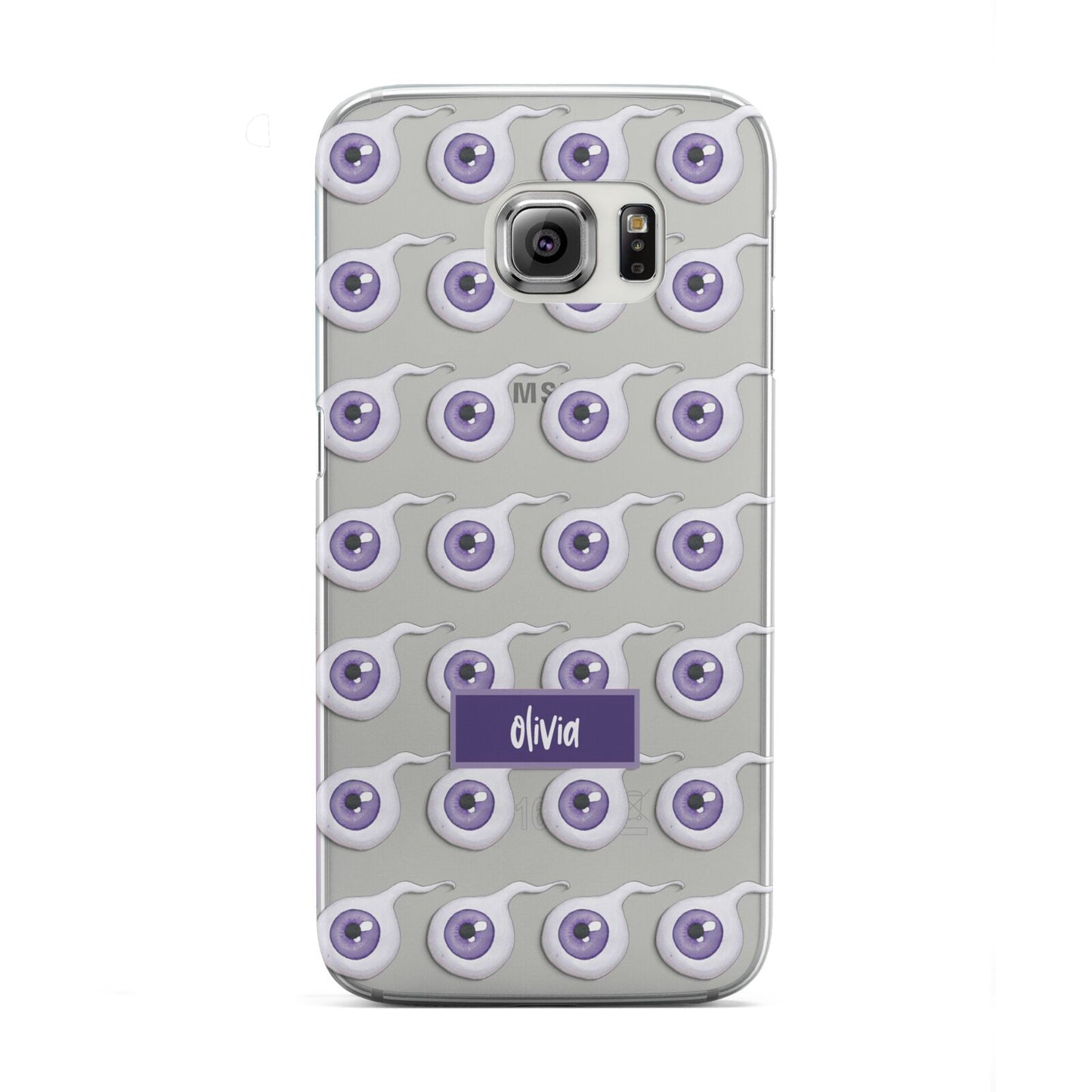 Purple Eyeballs Custom Halloween Samsung Galaxy S6 Edge Case