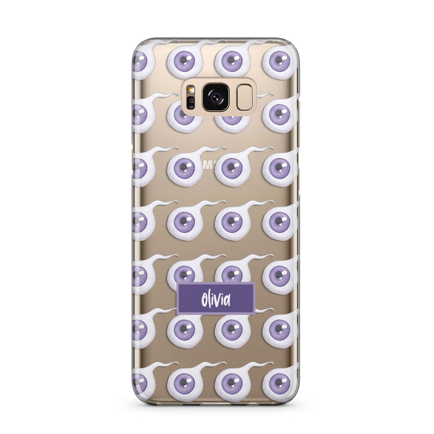 Purple Eyeballs Custom Halloween Samsung Galaxy S8 Plus Case