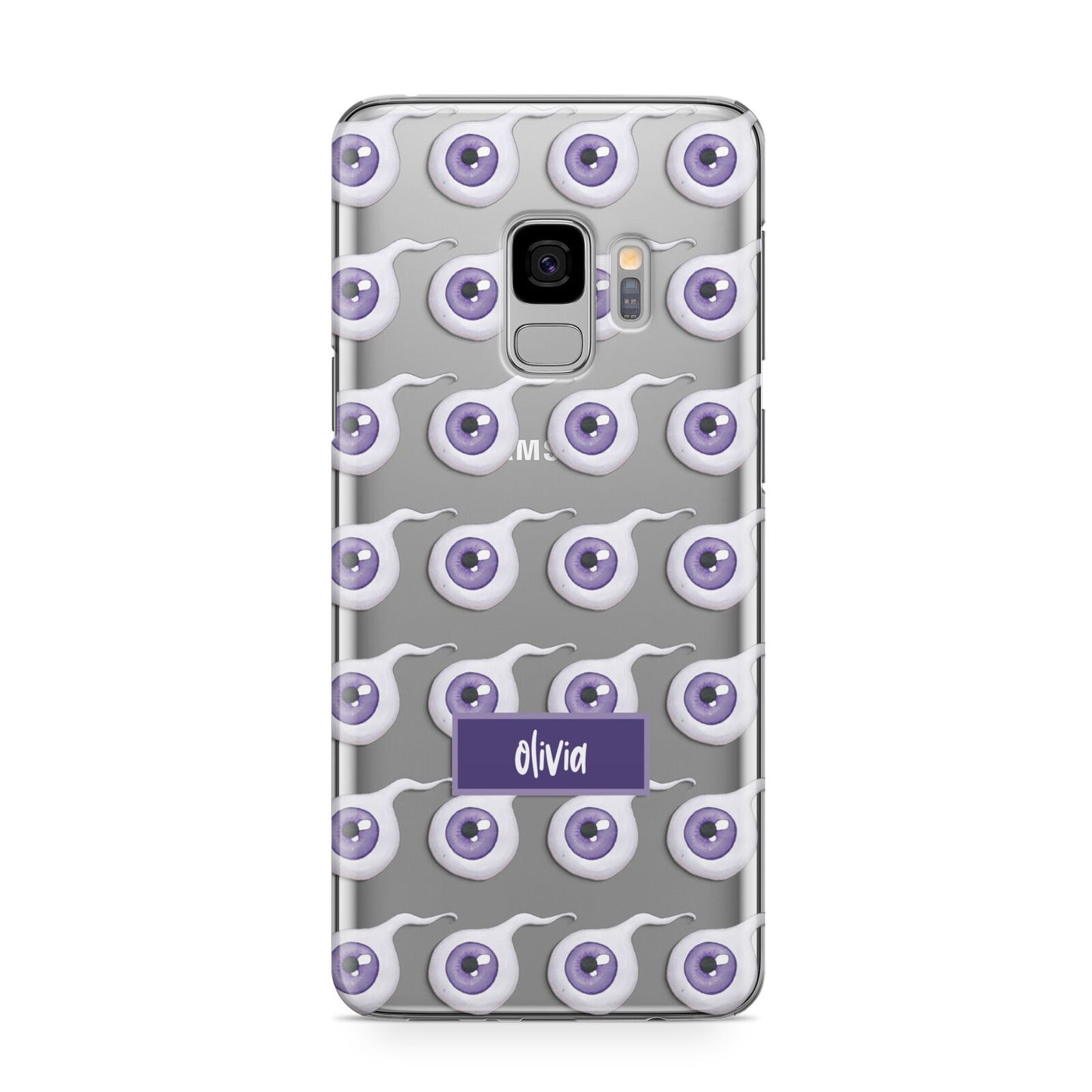 Purple Eyeballs Custom Halloween Samsung Galaxy S9 Case