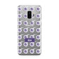 Purple Eyeballs Custom Halloween Samsung Galaxy S9 Plus Case on Silver phone
