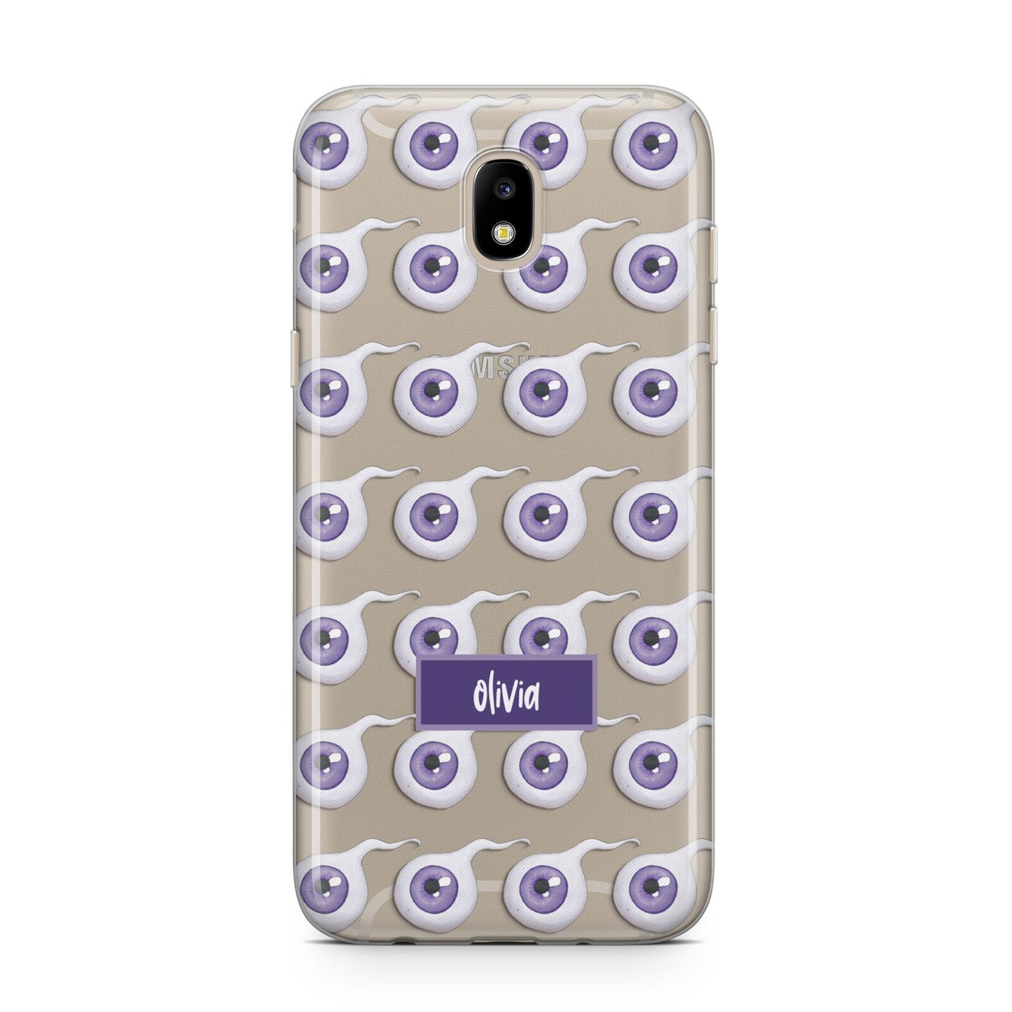 Purple Eyeballs Custom Halloween Samsung J5 2017 Case