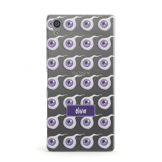 Purple Eyeballs Custom Halloween Sony Xperia Case