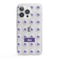 Purple Eyeballs Custom Halloween iPhone 13 Pro Clear Bumper Case