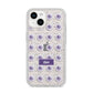 Purple Eyeballs Custom Halloween iPhone 14 Glitter Tough Case Starlight