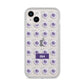 Purple Eyeballs Custom Halloween iPhone 14 Plus Clear Tough Case Starlight