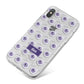 Purple Eyeballs Custom Halloween iPhone X Bumper Case on Silver iPhone