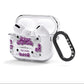 Purple Halloween Catchphrases AirPods Clear Case 3rd Gen Side Image