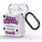 Purple Halloween Catchphrases AirPods Clear Case Side Image