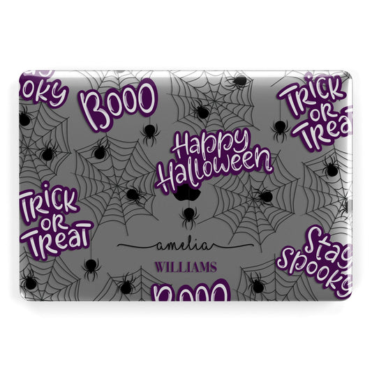 Purple Halloween Catchphrases Apple MacBook Case