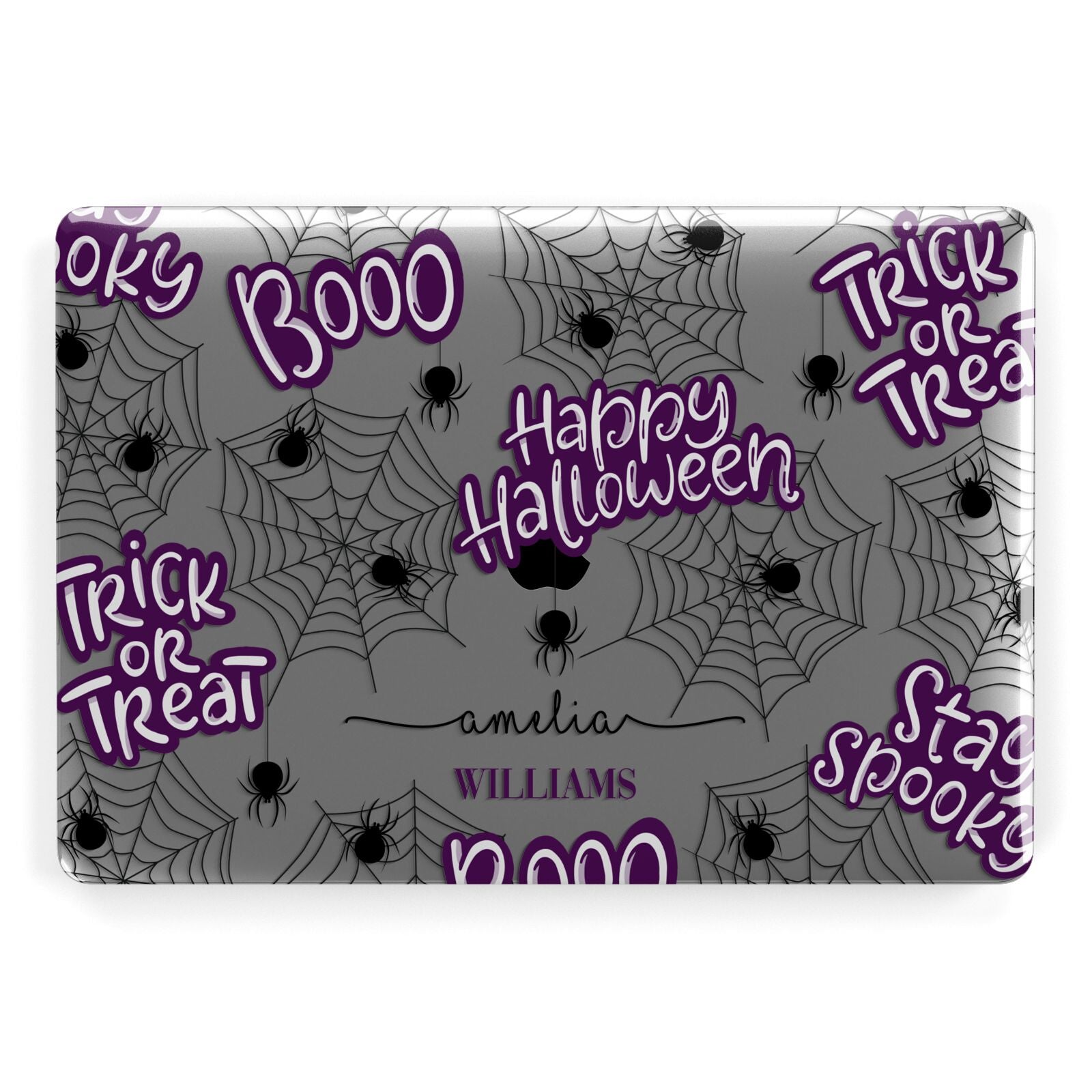 Purple Halloween Catchphrases Apple MacBook Case