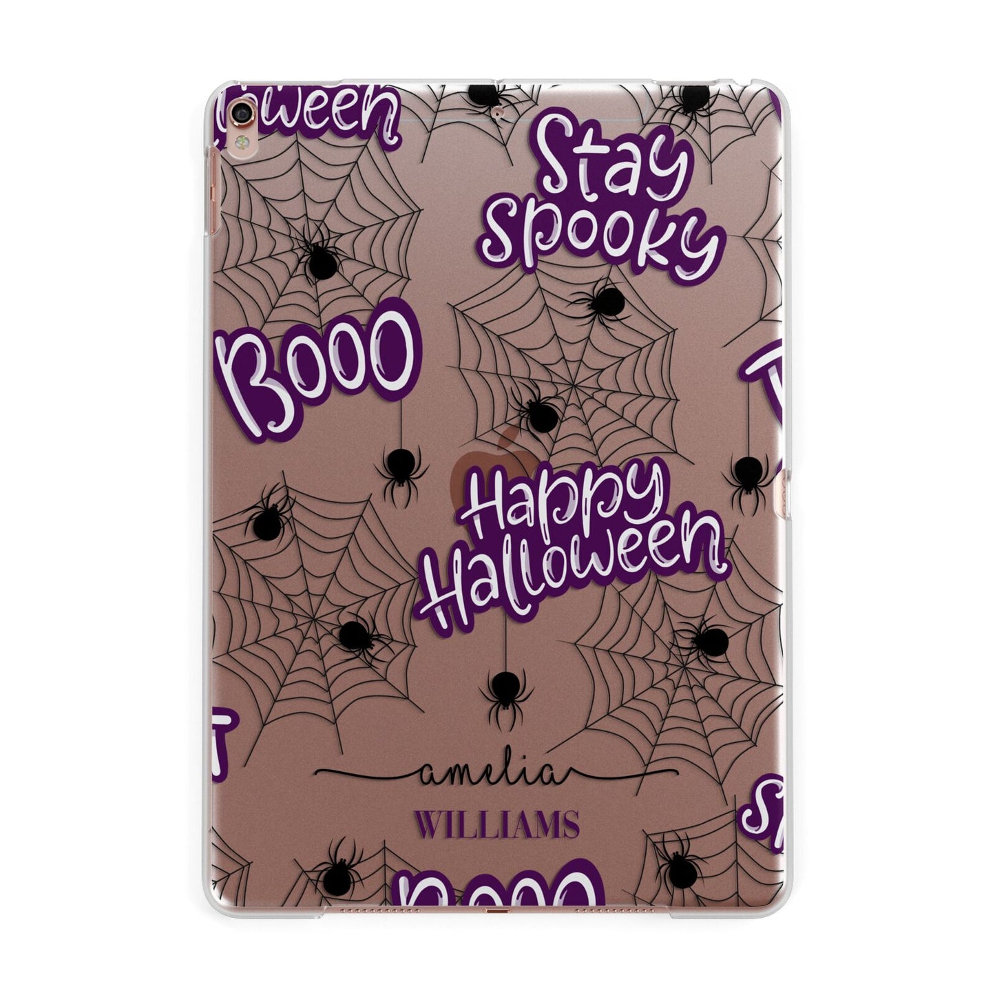 Purple Halloween Catchphrases Apple iPad Rose Gold Case