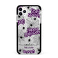 Purple Halloween Catchphrases Apple iPhone 11 Pro Max in Silver with Black Impact Case