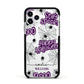 Purple Halloween Catchphrases Apple iPhone 11 Pro in Silver with Black Impact Case