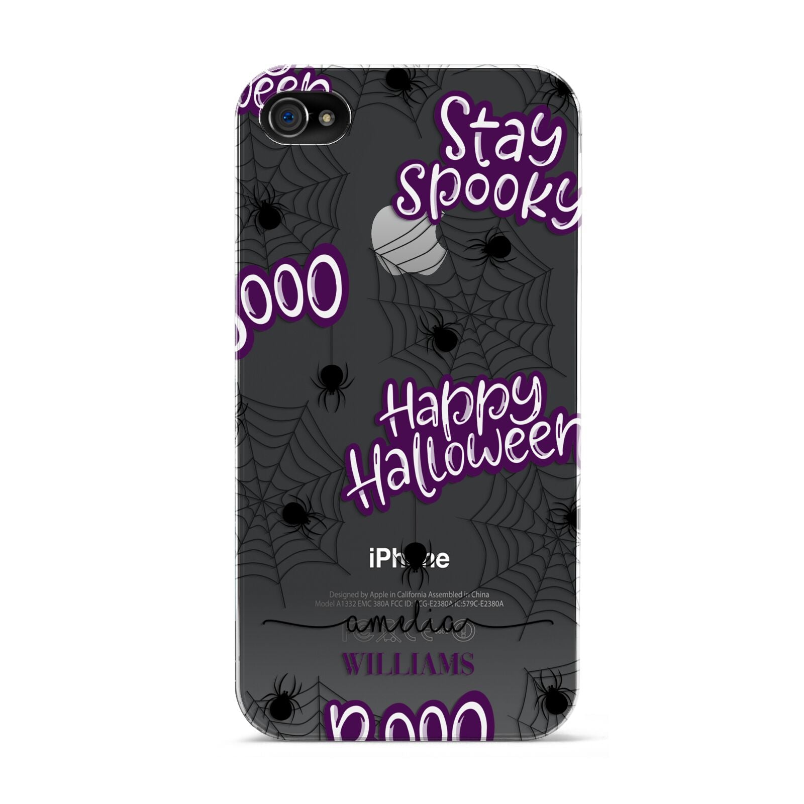 Purple Halloween Catchphrases Apple iPhone 4s Case