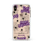 Purple Halloween Catchphrases Apple iPhone Xs Max Impact Case White Edge on Gold Phone