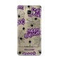 Purple Halloween Catchphrases Samsung Galaxy A3 2016 Case on gold phone