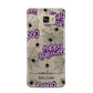 Purple Halloween Catchphrases Samsung Galaxy A5 2016 Case on gold phone
