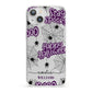Purple Halloween Catchphrases iPhone 13 Clear Bumper Case