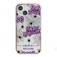 Purple Halloween Catchphrases iPhone 13 Mini TPU Impact Case with Pink Edges