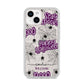 Purple Halloween Catchphrases iPhone 14 Glitter Tough Case Starlight
