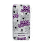 Purple Halloween Catchphrases iPhone 7 Bumper Case on Silver iPhone