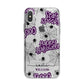 Purple Halloween Catchphrases iPhone X Bumper Case on Silver iPhone Alternative Image 1