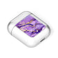 Purple Marble AirPods Case Laid Flat