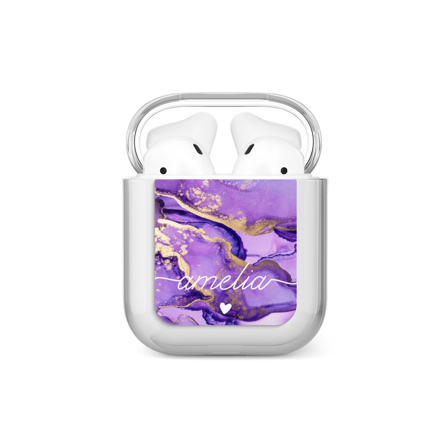 Purple Marble AirPods Case