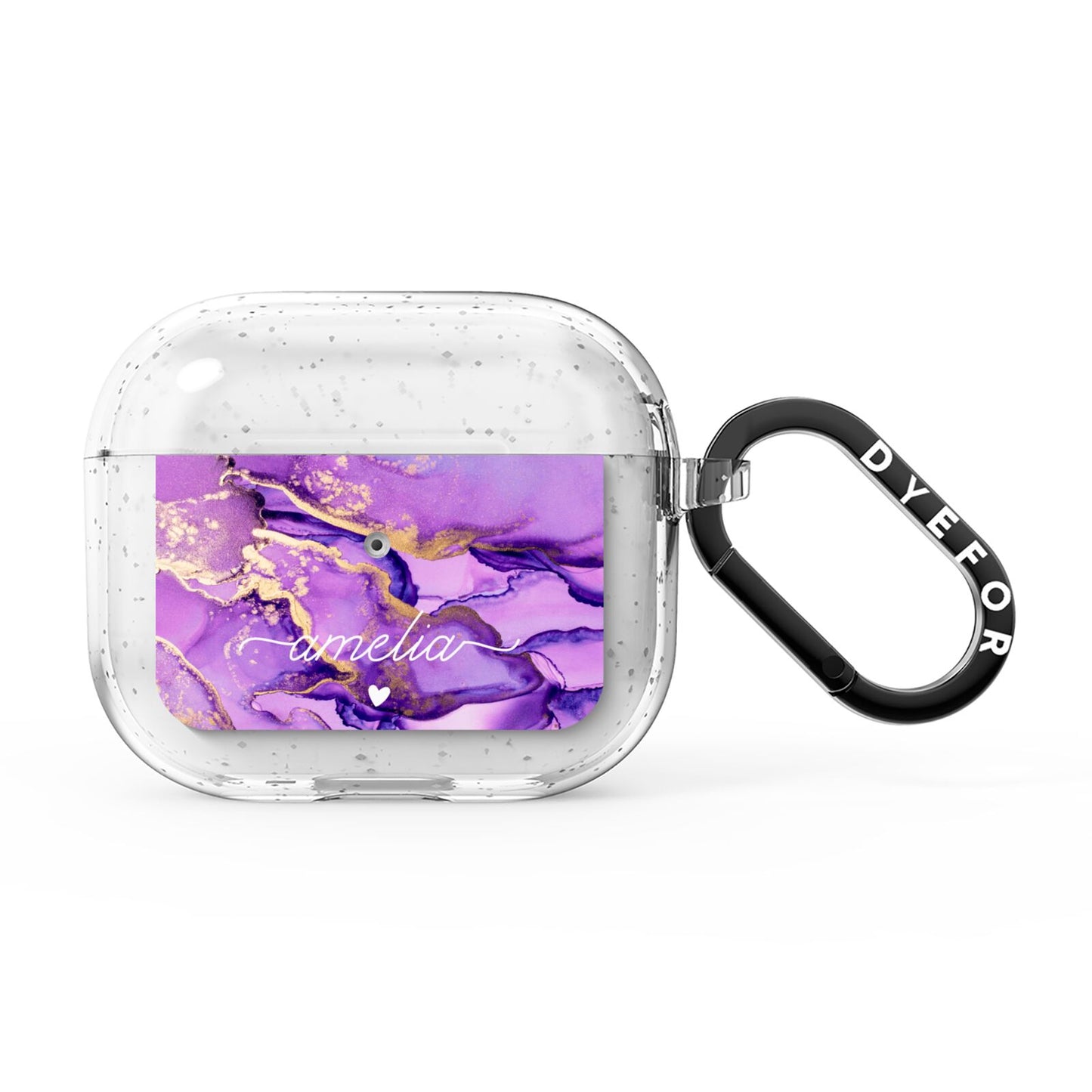 Purple Marble AirPods Glitter Case 3rd Gen