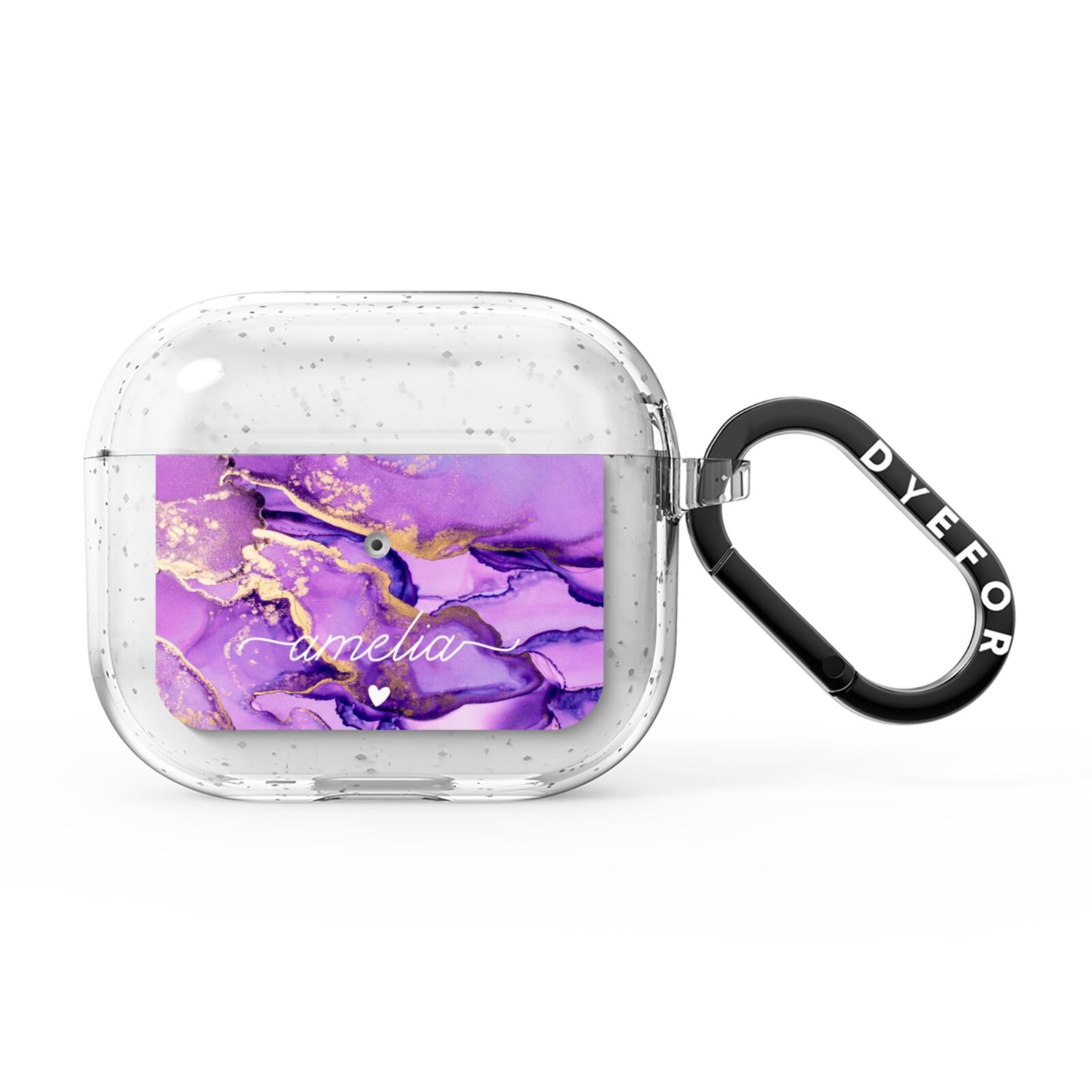Purple Marble AirPods Glitter Case 3rd Gen
