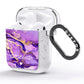 Purple Marble AirPods Glitter Case Side Image