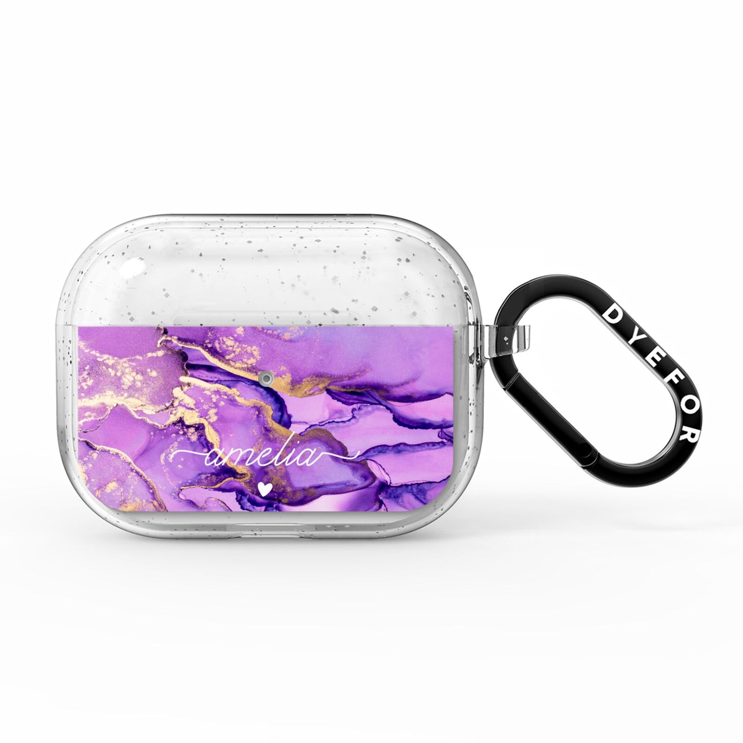Purple Marble AirPods Pro Glitter Case