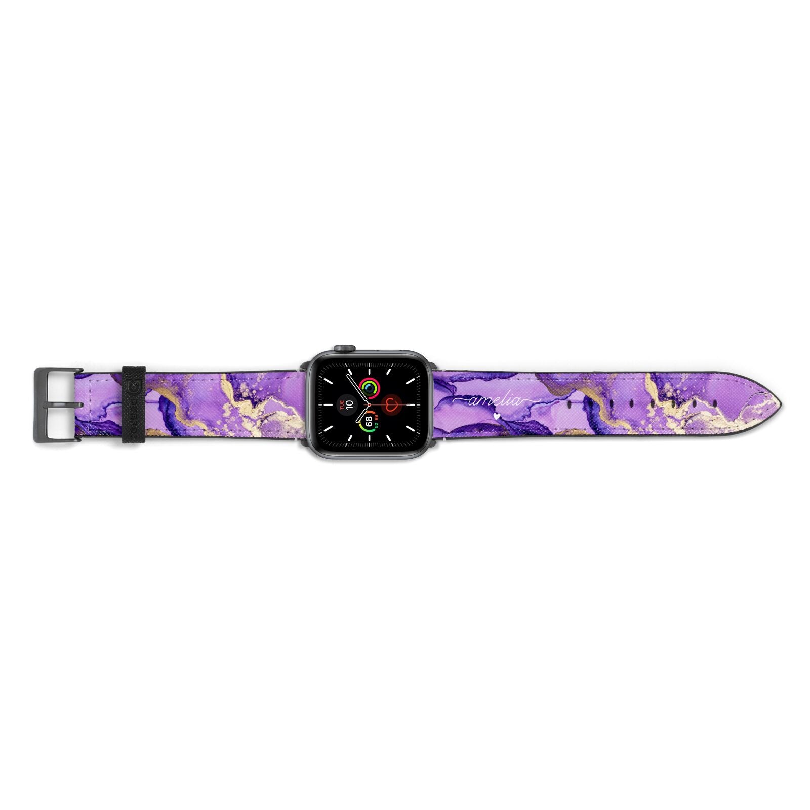 Purple Marble Apple Watch Strap Landscape Image Space Grey Hardware